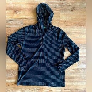 United colors of Benetton Striped Black and Gray Hoodie